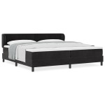 Pat box spring vidaXL cu saltea Negru 200x200 cm Catifea Pat box spring vidaXL cu saltea Negru 200x200 cm Catifea