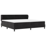 Pat box spring vidaXL cu saltea Negru 200x200 cm Catifea Pat box spring vidaXL cu saltea Negru 200x200 cm Catifea