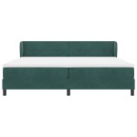 Pat cu arcuri vidaXL cu saltea Verde închis 200x200 cm Catifea Pat cu arcuri vidaXL cu saltea Verde închis 200x200 cm Catifea