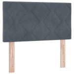 vidaXL Pat cu saltea cu arcuri Gri închis 80x200 cm Catifea Gri închis