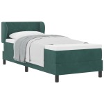 Pat cu saltea vidaXL, Verde închis 80x200 cm, Catifea Pat cu saltea vidaXL, Verde închis 80x200 cm, Catifea