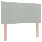 Pat cu Saltea Box Spring vidaXL Gri deschis 90x190 cm Catifea Pat cu Saltea Box Spring vidaXL Gri deschis 90x190 cm Catifea