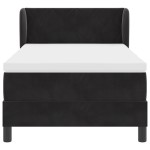 vidaXL Pat cu saltea cu arcuri Gri închis 80x200 cm Catifea Negru vidaXL Pat cu saltea cu arcuri Gri închis 80x200 cm Catifea Negru