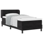 Rame de pat vidaXL cu saltea Negru 100x200 cm Catifea