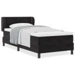 Rame de pat vidaXL cu saltea Negru 100x200 cm Catifea