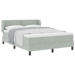 vidaXL Pat cu saltea cu arcuri Gri închis 80x200 cm Catifea cu saltea vidaXL Pat cu saltea cu arcuri Gri închis 80x200 cm Catifea cu saltea