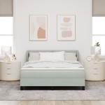 vidaXL Pat cu saltea cu arcuri Gri închis 80x200 cm Catifea cu saltea vidaXL Pat cu saltea cu arcuri Gri închis 80x200 cm Catifea cu saltea