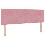 Pat cu saltea vidaXL roz 140x190 cm din catifea Pat cu saltea vidaXL roz 140x190 cm din catifea