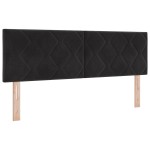 Pat cu arcuri vidaXL cu saltea Negru 140x200 cm Catifea Pat cu arcuri vidaXL cu saltea Negru 140x200 cm Catifea