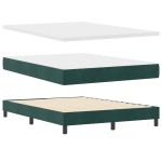 Pat Box cu Saltea vidaXL Verde închis 140x200 cm Catifea Pat Box cu Saltea vidaXL Verde închis 140x200 cm Catifea