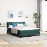 Pat Box cu Saltea vidaXL Verde închis 140x200 cm Catifea Pat Box cu Saltea vidaXL Verde închis 140x200 cm Catifea