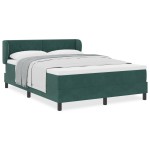 Pat Box cu Saltea vidaXL Verde închis 140x200 cm Catifea Pat Box cu Saltea vidaXL Verde închis 140x200 cm Catifea