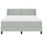 Pat cu saltea vidaXL Light Grey 160x200 cm Catifea Pat cu saltea vidaXL Light Grey 160x200 cm Catifea