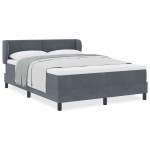 vidaXL Pat cu saltea cu arcuri Gri închis 80x200 cm Catifea Gri închis vidaXL Pat cu saltea cu arcuri Gri închis 80x200 cm Catifea Gri închis