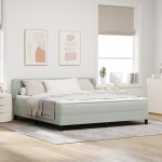 vidaXL Pat cu saltea cu arcuri Gri închis 80x200 cm Catifea cu saltea