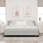 vidaXL Pat cu saltea cu arcuri Gri închis 80x200 cm Catifea cu saltea