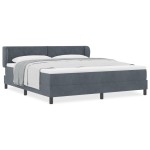vidaXL Pat cu saltea cu arcuri Gri închis 80x200 cm Catifea Gri închis vidaXL Pat cu saltea cu arcuri Gri închis 80x200 cm Catifea Gri închis