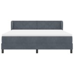 vidaXL Pat cu saltea cu arcuri Gri închis 80x200 cm Catifea Gri închis vidaXL Pat cu saltea cu arcuri Gri închis 80x200 cm Catifea Gri închis