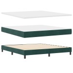Pat Box Spring vidaXL cu Saltea Verde Întunecat 180x200 cm Catifea Pat Box Spring vidaXL cu Saltea Verde Întunecat 180x200 cm Catifea