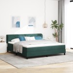 Pat Box Spring vidaXL cu Saltea Verde Întunecat 180x200 cm Catifea Pat Box Spring vidaXL cu Saltea Verde Întunecat 180x200 cm Catifea