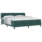 Pat Box Spring vidaXL cu Saltea Verde Întunecat 180x200 cm Catifea Pat Box Spring vidaXL cu Saltea Verde Întunecat 180x200 cm Catifea