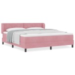 vidaXL Pat cu saltea cu arcuri Gri închis 80x200 cm Catifea Roz vidaXL Pat cu saltea cu arcuri Gri închis 80x200 cm Catifea Roz