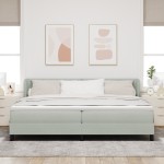 vidaXL Pat cu saltea cu arcuri Gri închis 80x200 cm Catifea cu saltea