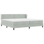 vidaXL Pat cu saltea cu arcuri Gri închis 80x200 cm Catifea cu saltea