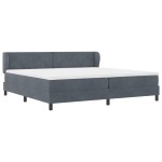 vidaXL Pat cu saltea cu arcuri Gri închis 80x200 cm Catifea Gri închis
