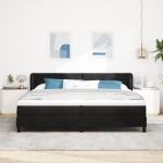 vidaXL Pat cu saltea cu arcuri Gri închis 80x200 cm Catifea Negru