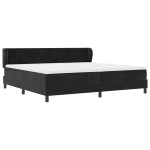 vidaXL Pat cu saltea cu arcuri Gri închis 80x200 cm Catifea Negru