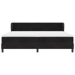 vidaXL Pat cu saltea cu arcuri Gri închis 80x200 cm Catifea Negru