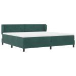 Pat Box Spring vidaXL cu saltea verde închis 200x200 cm din catifea Pat Box Spring vidaXL cu saltea verde închis 200x200 cm din catifea
