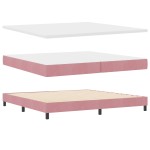 vidaXL Pat cu saltea cu arcuri Gri închis 80x200 cm Catifea Roz vidaXL Pat cu saltea cu arcuri Gri închis 80x200 cm Catifea Roz