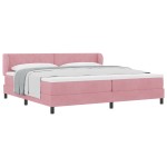 vidaXL Pat cu saltea cu arcuri Gri închis 80x200 cm Catifea Roz vidaXL Pat cu saltea cu arcuri Gri închis 80x200 cm Catifea Roz