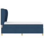 vidaXL Pat cu saltea cu arcuri Gri închis 90x190 cm cu saltea albastru vidaXL Pat cu saltea cu arcuri Gri închis 90x190 cm cu saltea albastru