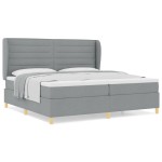 vidaXL Pat cu saltea cu arcuri Gri închis 90x190 cm Gri deschis vidaXL Pat cu saltea cu arcuri Gri închis 90x190 cm Gri deschis
