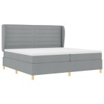 vidaXL Pat cu saltea cu arcuri Gri închis 90x190 cm Gri deschis vidaXL Pat cu saltea cu arcuri Gri închis 90x190 cm Gri deschis