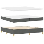 vidaXL Pat cu saltea cu arcuri Gri închis 90x190 cm Gri închis vidaXL Pat cu saltea cu arcuri Gri închis 90x190 cm Gri închis