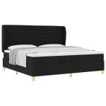 vidaXL Pat cu saltea cu arcuri Gri închis 90x190 cm Negru 200 x 200 cm vidaXL Pat cu saltea cu arcuri Gri închis 90x190 cm Negru 200 x 200 cm