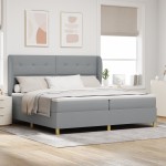 vidaXL Pat cu saltea cu arcuri Gri închis 90x190 cm Gri deschis vidaXL Pat cu saltea cu arcuri Gri închis 90x190 cm Gri deschis