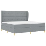 vidaXL Pat cu saltea cu arcuri Gri închis 90x190 cm Gri deschis vidaXL Pat cu saltea cu arcuri Gri închis 90x190 cm Gri deschis