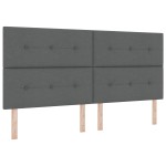 vidaXL Pat cu saltea cu arcuri Gri închis 90x190 cm Gri închis vidaXL Pat cu saltea cu arcuri Gri închis 90x190 cm Gri închis