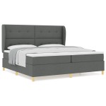 vidaXL Pat cu saltea cu arcuri Gri închis 90x190 cm Gri închis vidaXL Pat cu saltea cu arcuri Gri închis 90x190 cm Gri închis