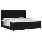 vidaXL Pat cu saltea cu arcuri Gri închis 90x190 cm Negru 200 x 200 cm vidaXL Pat cu saltea cu arcuri Gri închis 90x190 cm Negru 200 x 200 cm