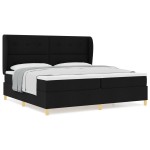 vidaXL Pat cu saltea cu arcuri Gri închis 90x190 cm Negru 200 x 200 cm vidaXL Pat cu saltea cu arcuri Gri închis 90x190 cm Negru 200 x 200 cm