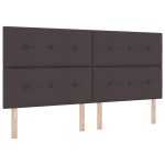 vidaXL Pat cu saltea cu arcuri Gri închis 90x190 cm Maro închis vidaXL Pat cu saltea cu arcuri Gri închis 90x190 cm Maro închis