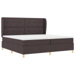 vidaXL Pat cu saltea cu arcuri Gri închis 90x190 cm Maro închis vidaXL Pat cu saltea cu arcuri Gri închis 90x190 cm Maro închis