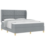 vidaXL Pat cu saltea cu arcuri Gri închis 90x190 cm Gri deschis vidaXL Pat cu saltea cu arcuri Gri închis 90x190 cm Gri deschis