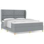 vidaXL Pat cu saltea cu arcuri Gri închis 90x190 cm Gri deschis vidaXL Pat cu saltea cu arcuri Gri închis 90x190 cm Gri deschis
